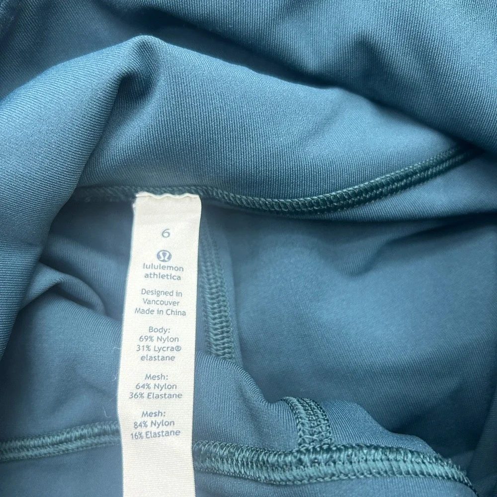 Lululemon Ready Set Go Crop Womens‎ 6 Submarine Stretch Activewear Leggings